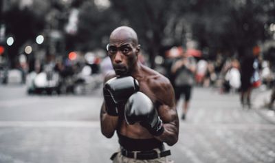 Boxer in Union Square