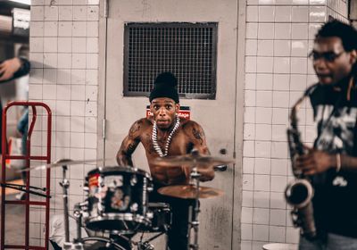 Drummer @ West 4th street subway platform