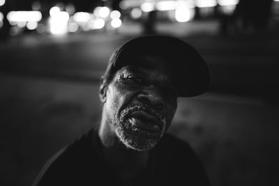 Wide lens portrait of a man I met late night in East Village